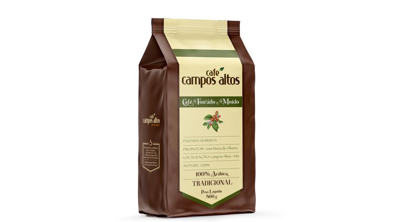 O Café Forte! Pacote de 500g Moído - Loja Café Campos Altos