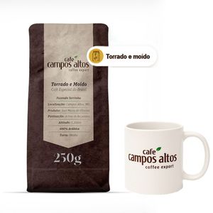 Kit 1 Pacote Café Torrado E Moído 250g Com Caneca Personalizada