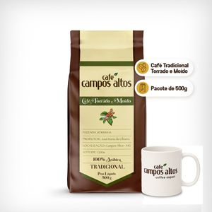 Kit Café Tradicional 500g Com Caneca Personalizada